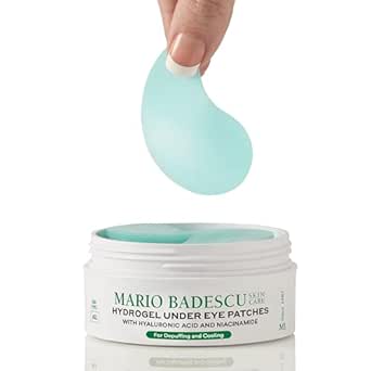 Mario Badescu Hydrogel Under Eye Patches (30 Pairs) – Hydrating Eye Masks for Puffy Eyes, Dark Circles, Fine Lines, with Hyaluronic Acid & Niacinamide, Soothing & Plumping