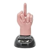 Orivin Cruscotto Per Auto, Alimentato Ad Energia Solare, Dito Medio Che Scuote La Figura Danzante, Novità, Ornamento Decorativo, Figure Da Collezione, Kit Da Gioco