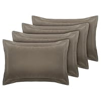 DTEX HOMES Confezione 4 Federe Oxford In Policotone – Morbide Con Chiusura A Busta, 50x75 Cm (Argento) - 3