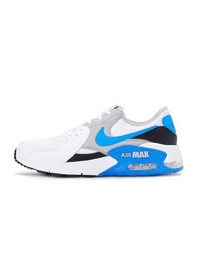 Nike Men's Air Max Excee Shoes, White/Blue Crystal-Light Smoke Grey-Black, 7