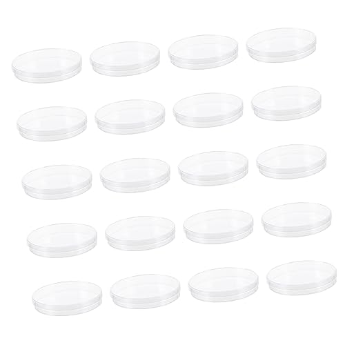 CIYODO Professional Culture Plates 20pcs Petri Dishes Lids Lab Grade Light Weight
