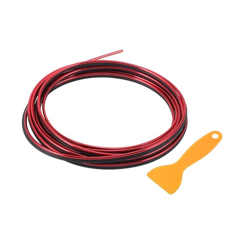 Hihaha Air Vent Decoration Strip/for All Straight Air Vent Outlet for Car Interior Air Vent Decoration Strip/Durable PVC, Plating / 1 Set Red