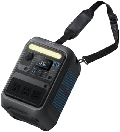 （01:30時点） 𝐀𝐧𝐤𝐞𝐫 𝐒𝐨𝐥𝐢𝐱 𝐂𝟑𝟎𝟎 Portable Power Station ポータブル電源 288Wh 小型軽量 1.1時間満充電 高出力AC ストラップ付属 アプリ対応 リン酸鉄 蓄電池 ポータブルバッテリー ソーラーパネル対応 キャンプ アウトドア 停電対策 防災 (ブラック)