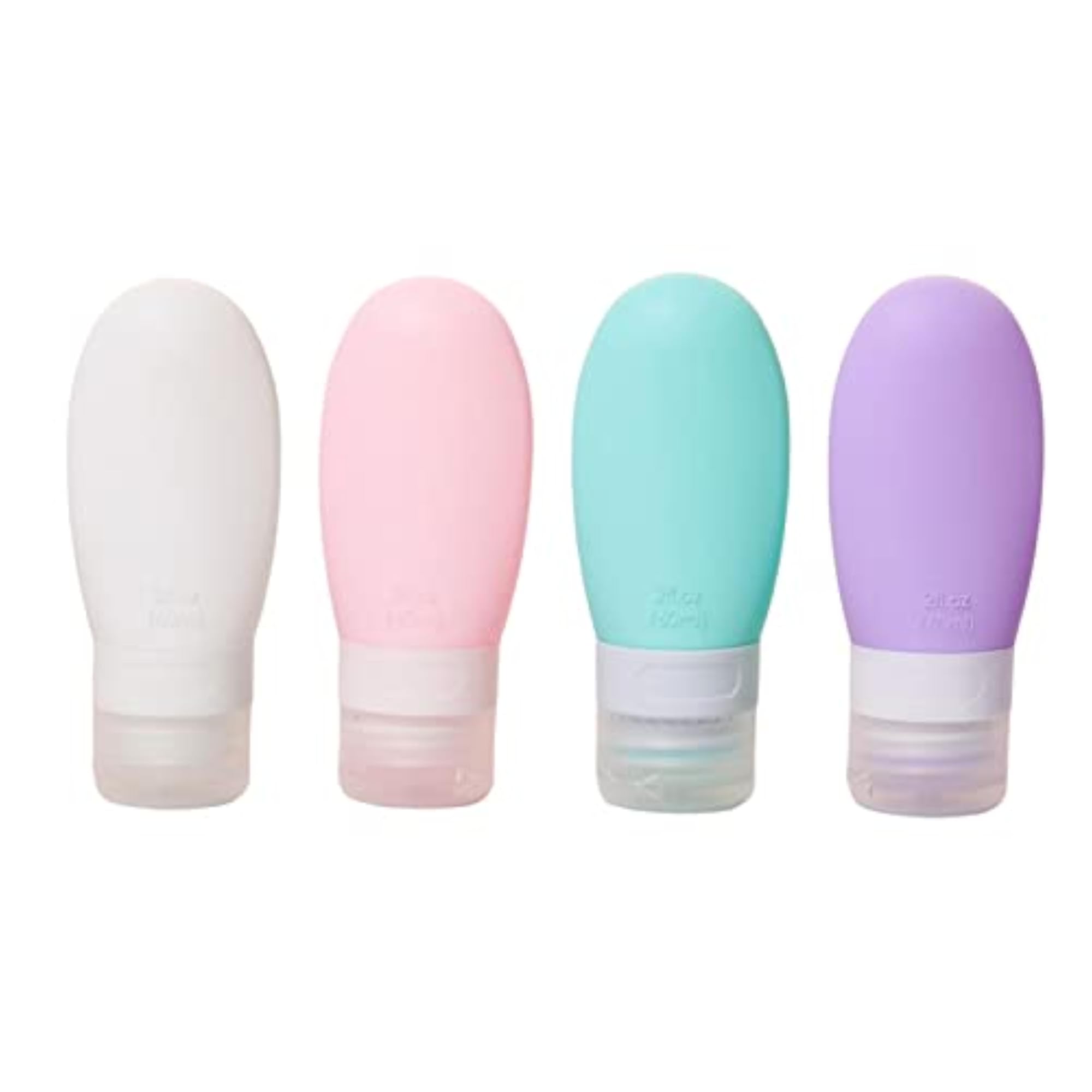 Silicone Travel Bottle for Cosmetic Body Wash, White