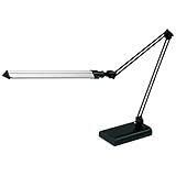 Realspace Architect Desk Lamp, Adjustable, 21-1/2'H, Black/Silver