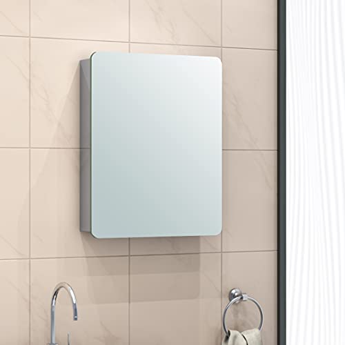 Klaxon 304 Grade Stainless Steel Bathroom Mirror Cabinet Bathroom Cabinet with Mirror/Bathroom Accessories - with Sliding Door