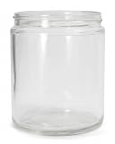 Qorpak GLA-00861 Clear Glass Round 240mL Type III Straight Sided Jar, with 70-400 Neck Finish (Case of 24)