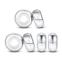 6 STÜCKE Sterling Silber Gummi Spacer Charms Stopper für Pandora Armbänder