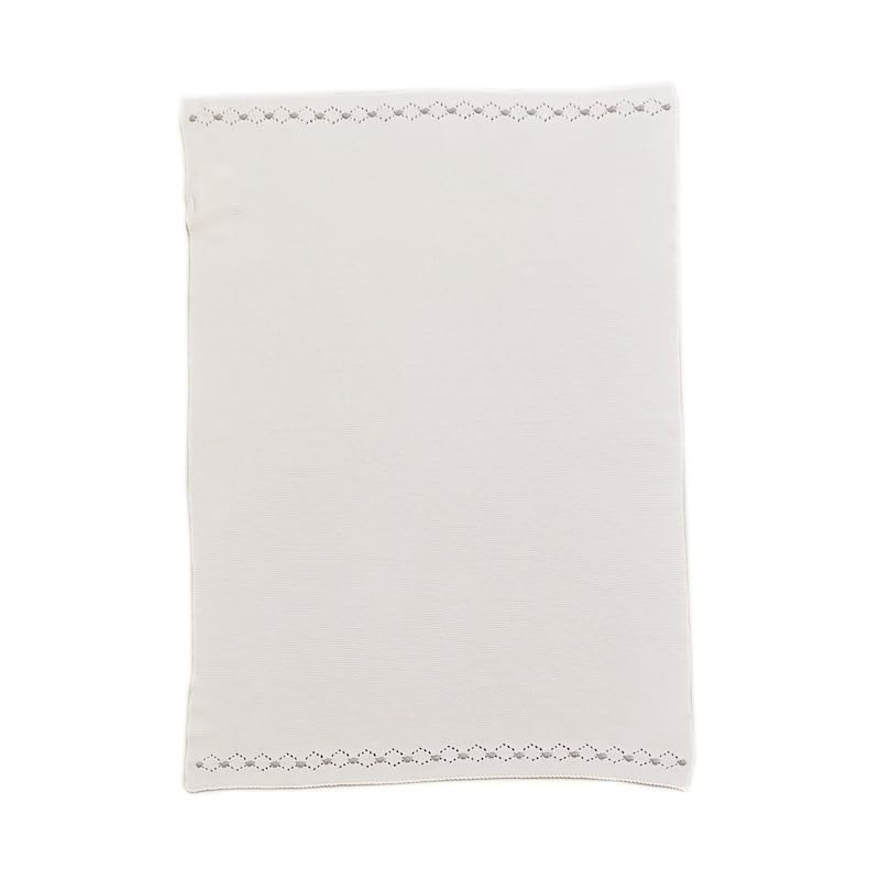 Couverture tricot de coton contre le froid de la climatisation douce beige