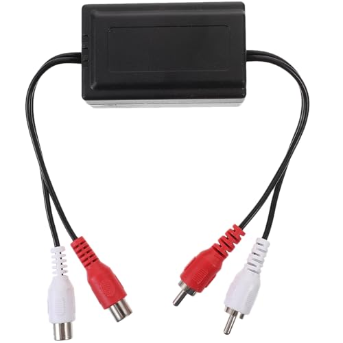 CLISPEED Ground Loop Noise Filter for Car Audio Systems Isolator Compatible with Multiple Car Models and Home Stereo Systems