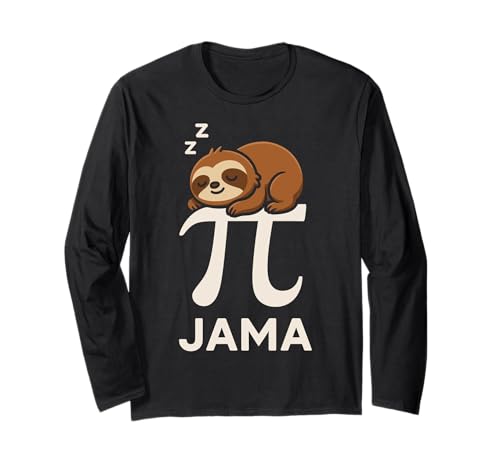 Pi Jama Maglietta Divertente Matematica Sogno pigro Geek Maglia a Manica