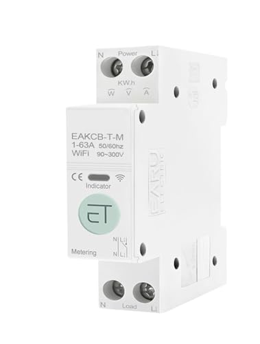Interrupteur commande a distance 1P+N 63A avec voltmetre et amperemetre rail DIN