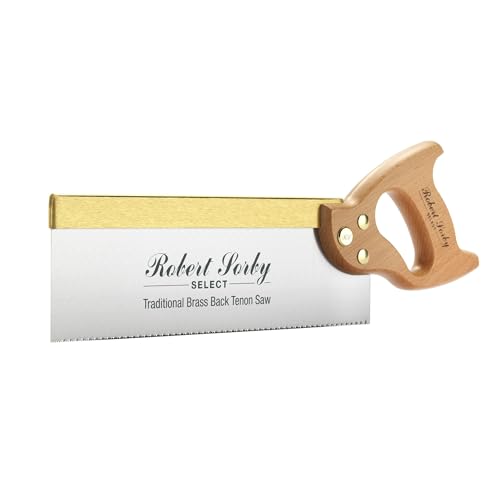 Image of Robert Sorby Select RS-9550B Traditional Brass Back Tenon Saw 12” (305mm) x 15TPI - Woodworking Tool
