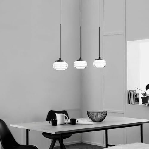 Lámpara colgante pequeña para dormitorio moderna iluminación interior estilo nórdico negro 3