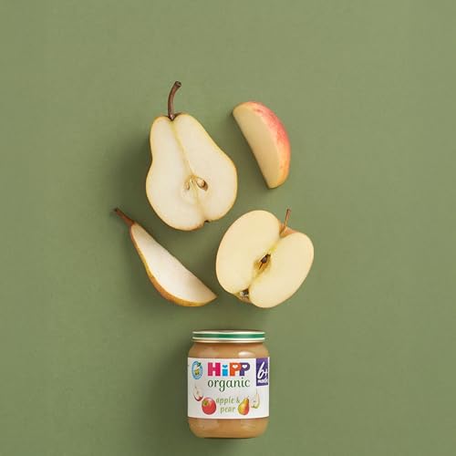 HiPP Organic Apple & Pear Baby Food Jar 6+ Months 125g (Pack of 6)