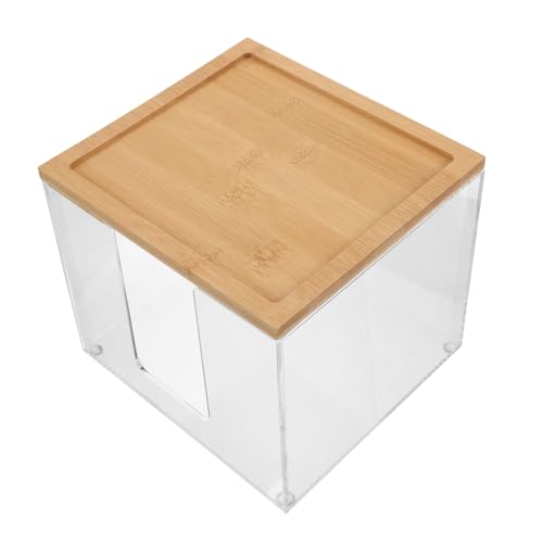 Healvian Boîte à Mouchoirs Rectangulaire Acrylique Transparente Organisateur de Serviettes de Toilette pour Salle de Bain Bureau et Cuisine Rangement Compact et Fonctionnel