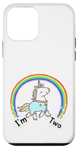 Kids It's My 2nd Birthday Cute Unicorn 2 Year Old Girls �X�}�z�P�[�X iPhone 12 mini �p