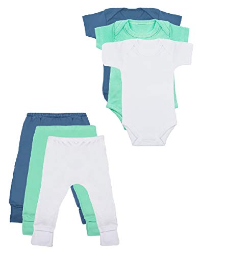 Body Bebê e Calça Mijão Kit 6 Peças Manga Curta Masculino (Recém-nascido)
