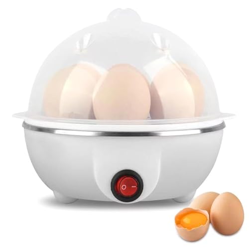 Image of Egg Boiler Poacher Electric Steamer Rapid 7 Eggs Capacity Cooker with 3 Boiling Modes & Overheat Protection for Quick Hard Boiled, Poached & Scrambled Eggs Vegetable Steamers Tray (BPA-Free)