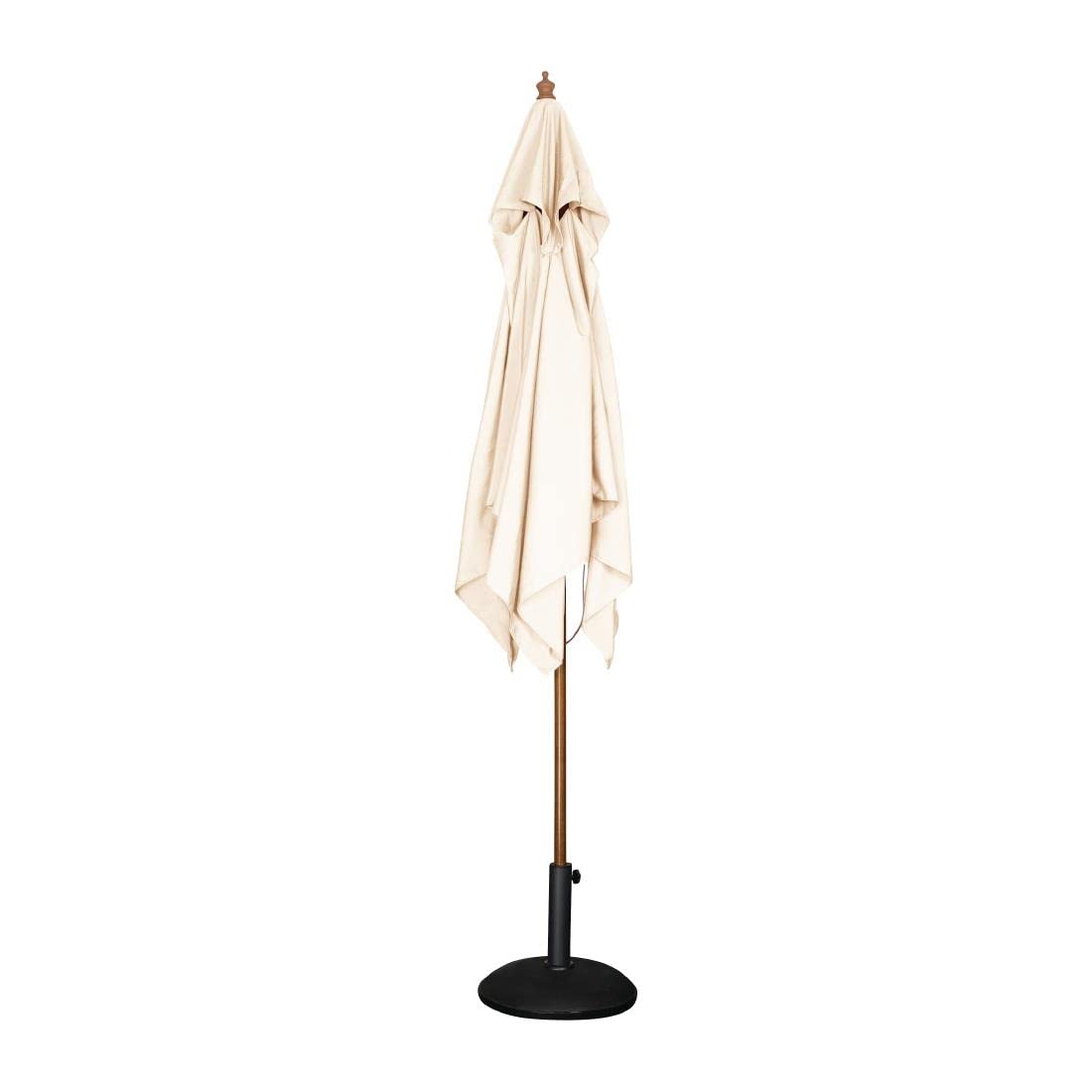 Bolero GH988 Parasolà poulie simple carré Crème 2,5 m de diamètre