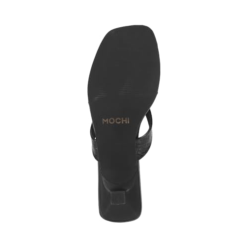 Image of Mochi Women Faux Leather Slip-on Heeled Sandal