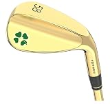 Lucky Wedges Gold 58 Degree Flop Wedge - 10 Degrees Bounce, 35" Regular Flex Steel Shaft, Forged Sof