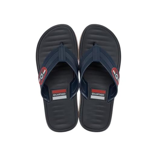 Sandália Chinelo Cartago Paris Masculino Dedo Confortável (Cinza/Azul/Laranja, BR, Adulto, Numérico, 42)