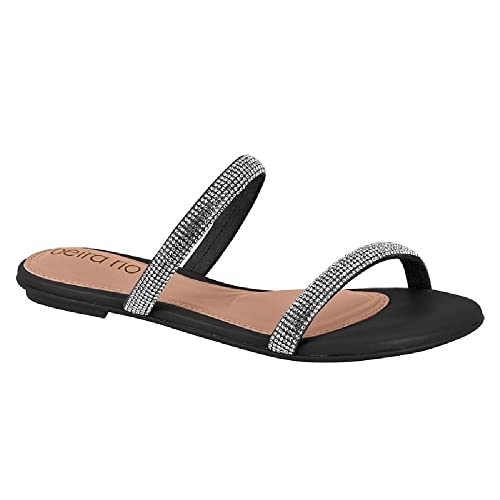 Tamanco Beira Rio, Feminino, Cristal/Preto, 36