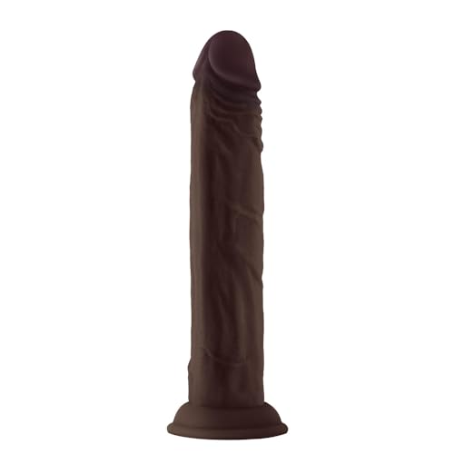 Shaft Modèle J Liquid Silicone Dong Acajou Godemichets Réalistes Black 24 Cm