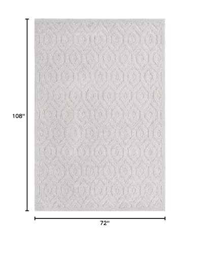 Tapete Outdoor Trellis Texturizado 6'x9' Gris miniatura 2