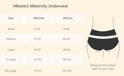 HBselect 6er Unterhosen für Schwangere Umstandsmode Hösschen Damen Unterwäsche aus Baumwolle Schwangerschaft Postpartum Slip