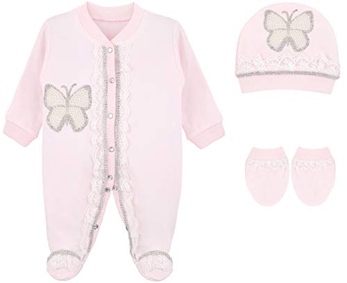 Image of Lilax Baby Girl Jewels Crown Layette 3 Piece Gift Set
