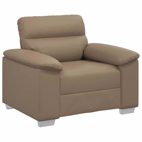 vidaXL Fauteuil Cappuccino 100x81x84 cm Similicuir, Fauteuil canapé Simple, Fauteuil d'appoint, Fauteuil de Relaxation, Fauteuil de Salon, Fauteuil TV