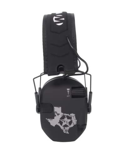 Walker's Razor Electronic Earmuffs -TEXAS EDITION, Black-texas (GWP-RSEM-TX)