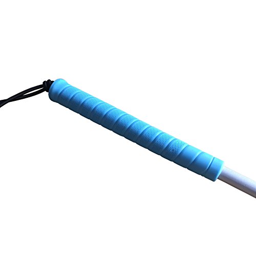 Aluminum mobility folding cane for the blind (folds down 5 sections) (120cm (blue handle)) - Image 4