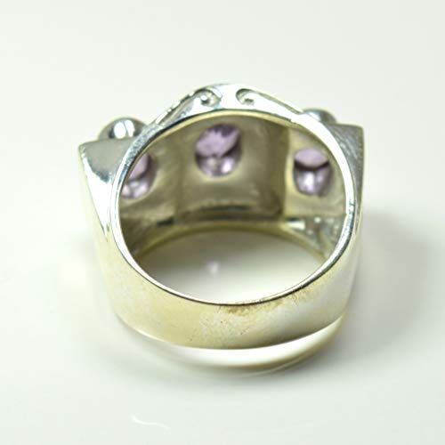 Bague en argent sterling homme avec améthyste violette, pièce de prestige - 5