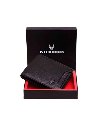 WildHorn Rfid Protected Leather Wallet For Men, Black