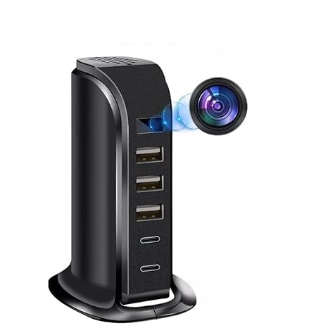 smars HD Plus WiFi Camera Wireless USB Charger Hidden Camera 5 Port USB Hub Covert Nanny Cam 1080P HD Hidden Camera for Office-picture-18