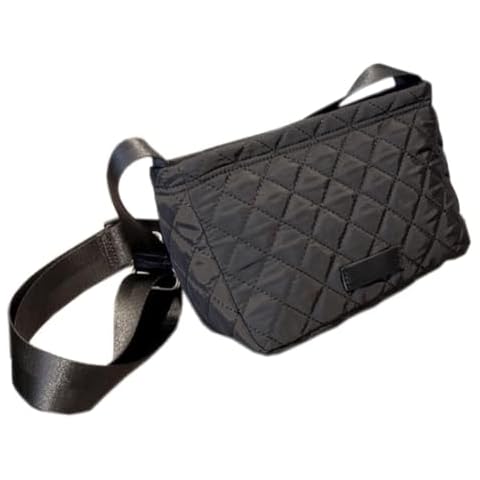 Crossbody Bags for Women,Stocking Stuffers for Adults Teens,Casual Diamond Checker Retro Fashion Handbag,Lightweight Everyday Purse,Waterproof Nylon Travel Ladies Pocketbooks Noir Cover