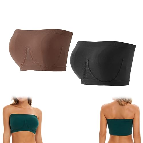 GAMIRA Sujetadores Bandeau para Mujer, Sujetador Tipo Bralette sin Tirantes, Sujetador Deportivo elástico, Sujetador sin Costuras Bandeau Tube Top (XXL,C+D)