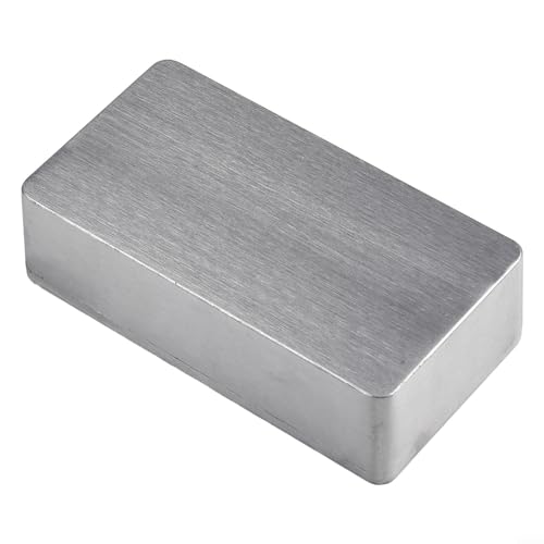 Die Cast Aluminum Box,Diecast Aluminium Enclosure Box Silver Enclosure Project Box For External Power Instruments Components Protects(1590B (112x60x31mm))