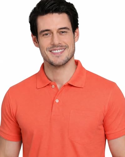 Image of INKKR Men Regular Fit Polo Neck Half Sleeve Solid Casual T-Shirt with Chest Pocket | Pack of 3