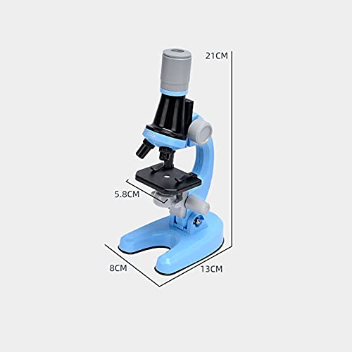 Domary Microscópio Science Kit 100X / 400X / 1200X Ampliação Microscópio científico com slides Prese