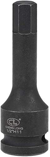 Utoolmart Hex Impact Bit Socket, 1 2-Inch Drive Allen Bit Socket, 11mm Hex Impact Socket, Cr-Mo Steel, Master Impact Hex Driver, 1pcs
