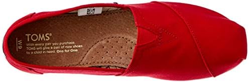 Toms Women's Classic Canvas Red Slip-on Shoe - 7.5 B(M) US | Image 4