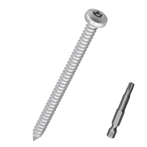 25pcs #14 x 2-1/2" Pan Security Torx Self-Tapping Sheet Metal Screws 304 SS