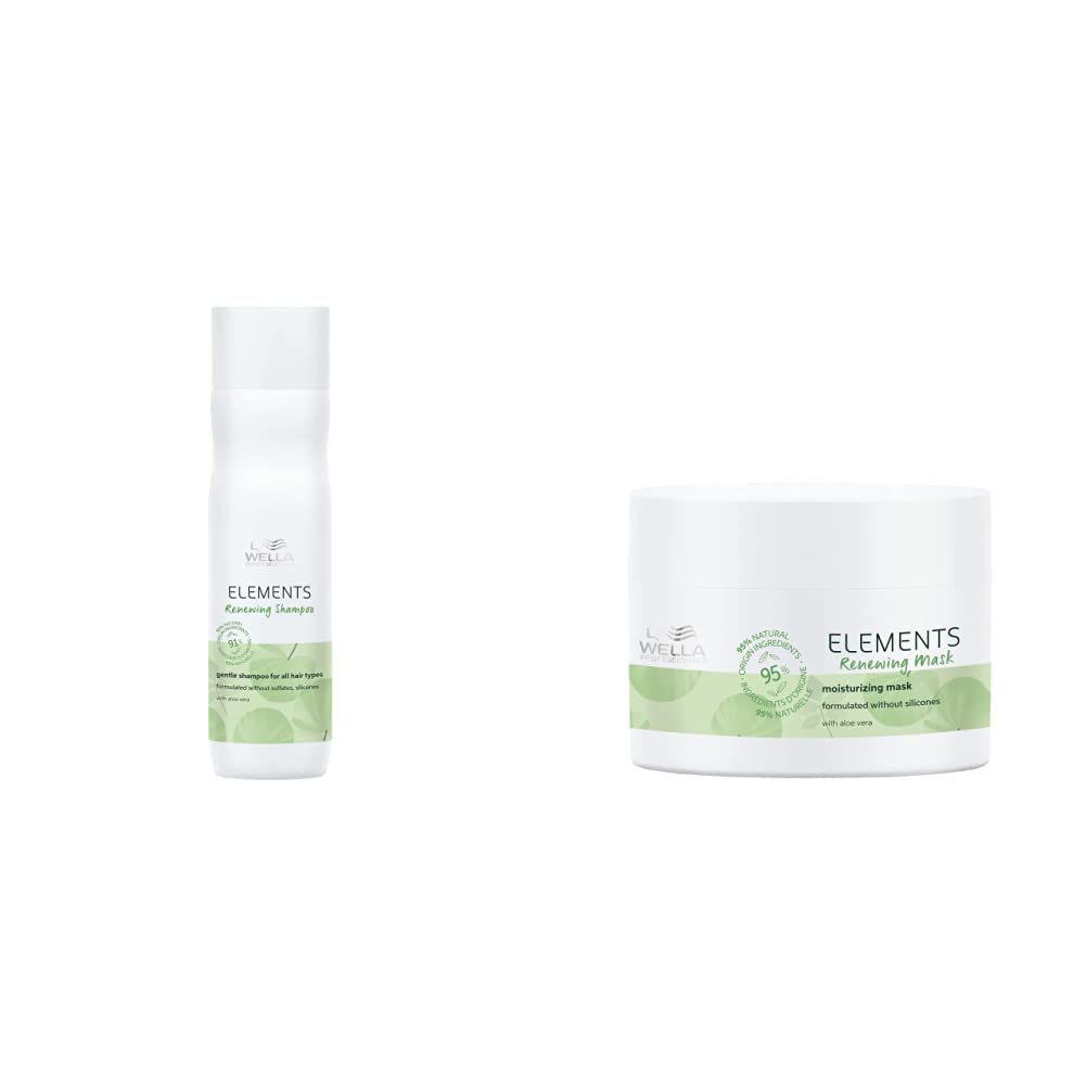 Wella Professionals Elements Sulfate Free Shampoo 250ml and Paraben Free Mask 150ml duo for Chemically Treated Hair-picture-19