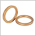 RATCHROLL 10pcs 30mm ID 40mm OD Motorcycle Exhaust Muffler Pipe Gasket Copper Tone for Honda CG125 Replacement Car Parts