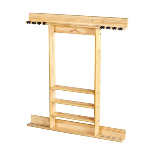 Support pour rangement de queues de billard en bois élégant et robuste