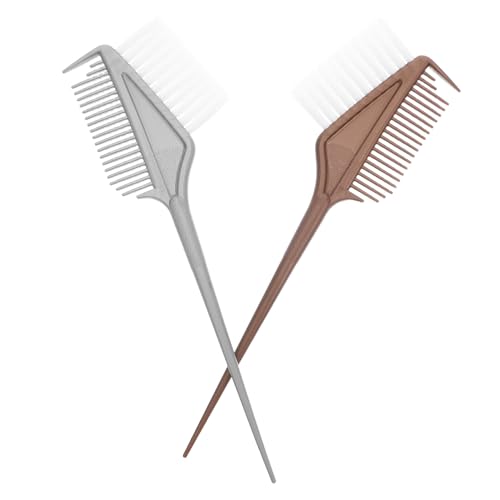 TIKODIDA Set 2 Pezzi Spazzola per Tinture per Chioma in Plastica Resistente Pennello Applicatore per Tinture Strumento Parrucchiere e Barbiere Accessori per Saloni di Bellezza Uso